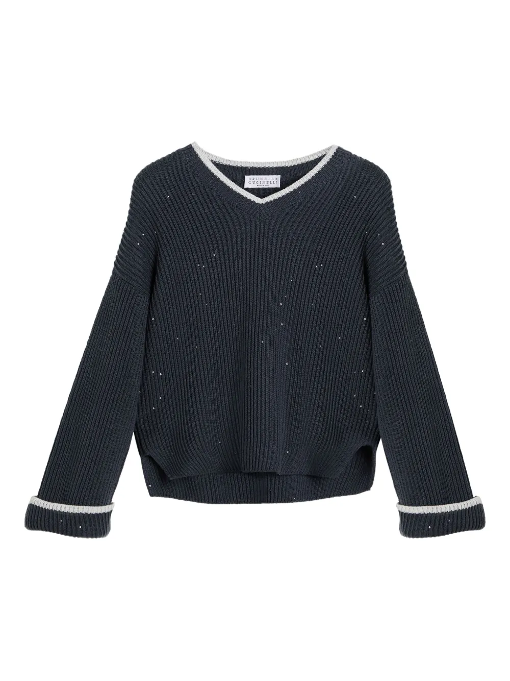 Джемпер с пайетками Brunello Cucinelli Kids, синий
Джемпер с пайетками Brunello Cucinelli Kids, синий