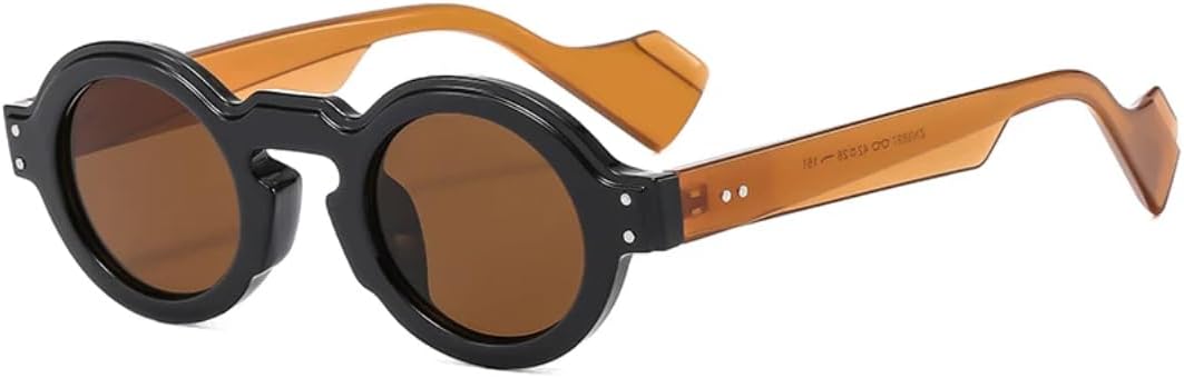 Солнцезащитные очки для мужчин и женщин - защита UV400 - круглая оправа в стиле панк, двухцветные, для занятий спортом на открытом воздухе и вождения DSVIGF, Black Brown
Солнцезащитные очки для мужчин и женщин - защита UV400 - круглая оправа в стиле панк, двухцветные, для занятий спортом на открытом воздухе и вождения DSVIGF, Black Brown