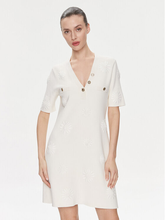 Трикотажное платье обычного кроя Twinset, экрю
Трикотажное платье обычного кроя Twinset, экрю