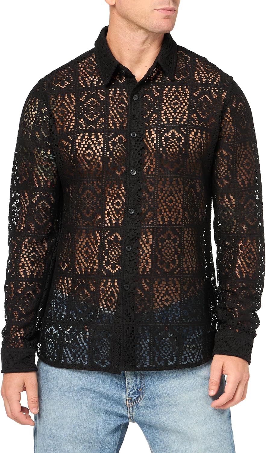 GUESS Мужская рубашка с длинным рукавом Craft Crochet, Jet Black
GUESS Мужская рубашка с длинным рукавом Craft Crochet, Jet Black