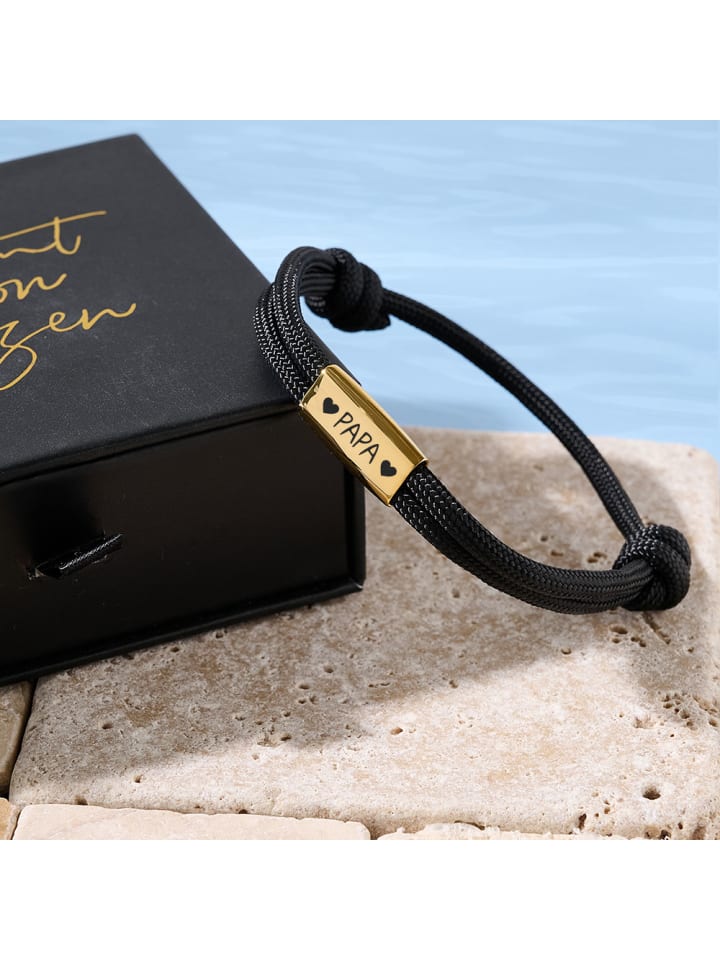 Himmelsflüsterer Браслет из парусинового каната "Папа" - Цвет: черный и золотой
Himmelsflüsterer Браслет из парусинового каната "Папа" - Цвет: черный и золотой