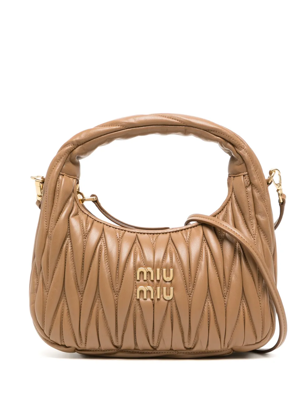 Стеганая сумка на плечо Wander Miu Miu, коричневый
Стеганая сумка на плечо Wander Miu Miu, коричневый