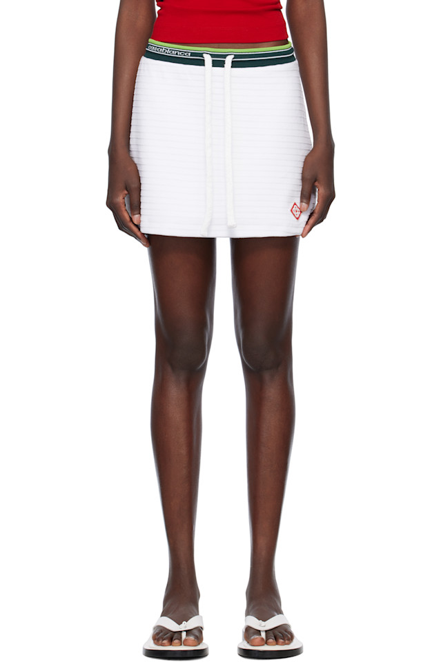 Текстурная велюровая теннисная мини-юбка Casablanca, белый
Текстурная велюровая теннисная мини-юбка Casablanca, белый
