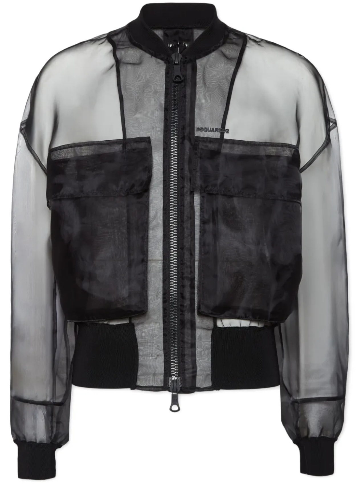 DSQUARED2 полупрозрачный бомбер, черный
DSQUARED2 полупрозрачный бомбер, черный