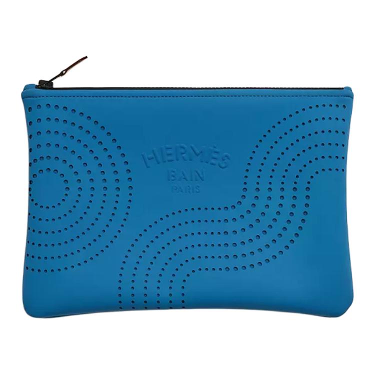 HERMES Необейн Полиамидная муфта среднего размера женская синяя 
HERMES Необейн Полиамидная муфта среднего размера женская синяя