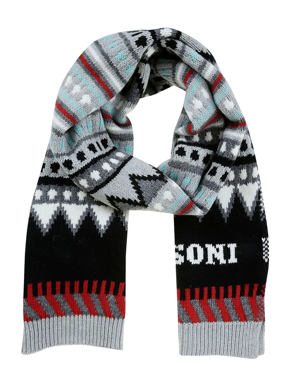 Шерстяной шарф с геометрическим узором Missoni, черный
Шерстяной шарф с геометрическим узором Missoni, черный