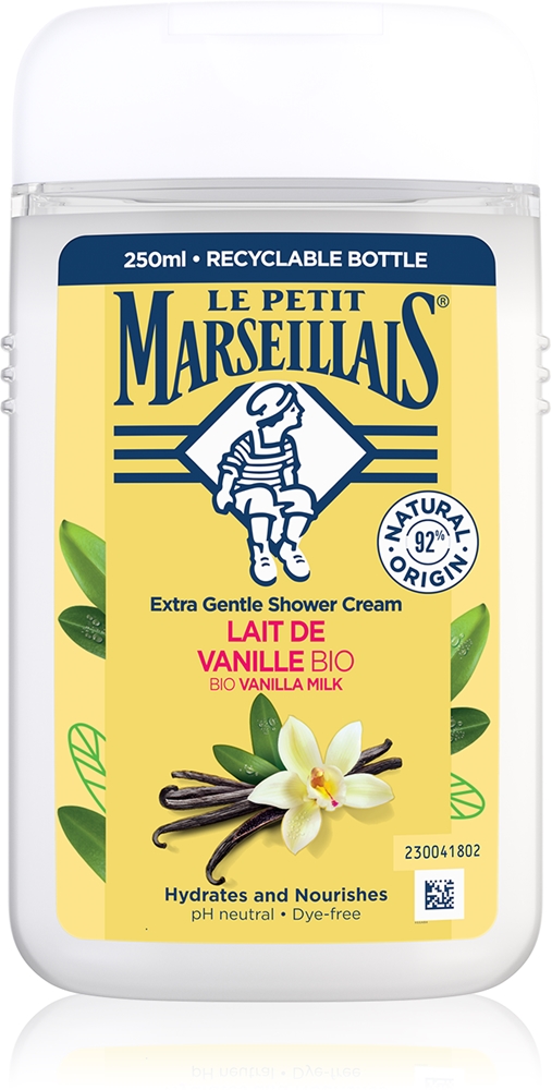 Органический кремовый гель для душа с ванильным молоком Le Petit Marseillais, 250 мл
Органический кремовый гель для душа с ванильным молоком Le Petit Marseillais, 250 мл