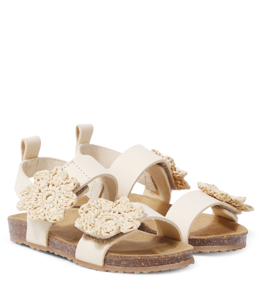 Кожаные сандалии с цветочной аппликацией PèPè, Latte
Кожаные сандалии с цветочной аппликацией PèPè, Latte