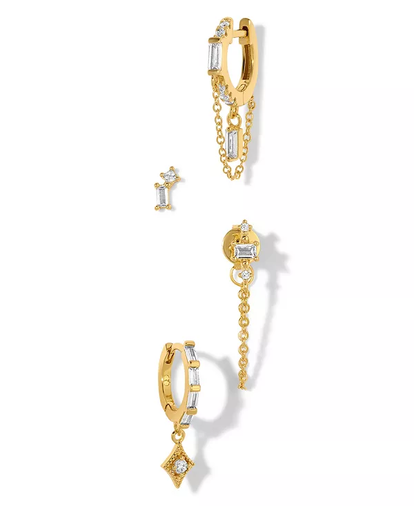 Комплект серег Crystal Golden Era Girls Crew, gold
Комплект серег Crystal Golden Era Girls Crew, gold