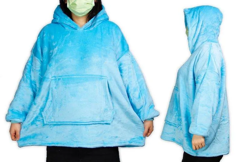 Удобное одеяло с капюшоном из шерпы большого размера, один размер Leaper, синий
Удобное одеяло с капюшоном из шерпы большого размера, один размер Leaper, синий