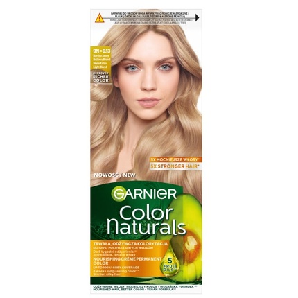 Крем-краска для волос Color Naturals 9n 9.13 Очень светлый бежевый блондин Garnier
Крем-краска для волос Color Naturals 9n 9.13 Очень светлый бежевый блондин Garnier