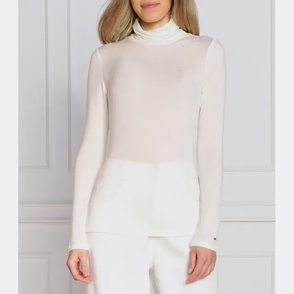 Облегающая водолазка из мягкого тенселя Tommy Hilfiger, бежевый 
Облегающая водолазка из мягкого тенселя Tommy Hilfiger, бежевый