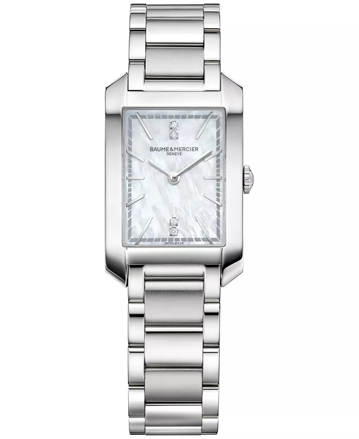 Женские часы Swiss Hampton со стальным браслетом и бриллиантовыми вставками, 35x22 мм Baume & Mercier
Женские часы Swiss Hampton со стальным браслетом и бриллиантовыми вставками, 35x22 мм Baume & Mercier
