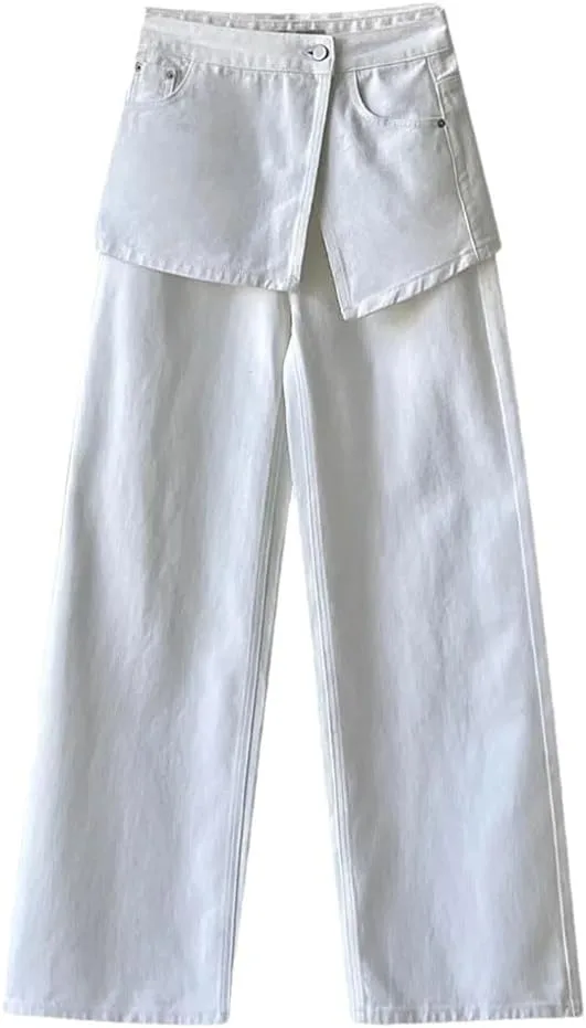 Женская джинсовая юбка-брюки oversize с отстегивающейся частью
Женская джинсовая юбка-брюки oversize с отстегивающейся частью