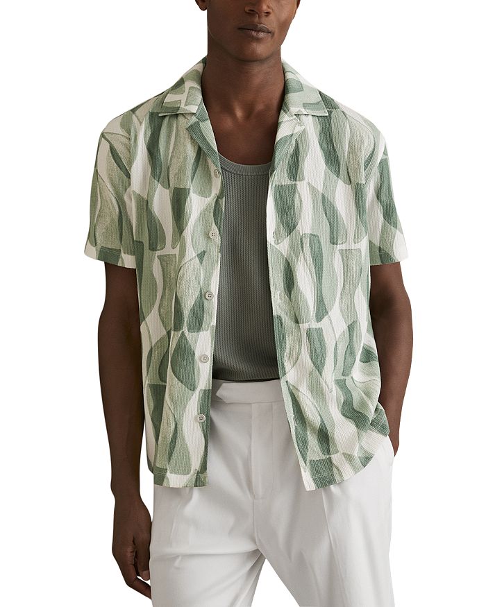 Таро Текстурная Принтованная Кубанская Рубашка REISS, зеленый
Таро Текстурная Принтованная Кубанская Рубашка REISS, зеленый