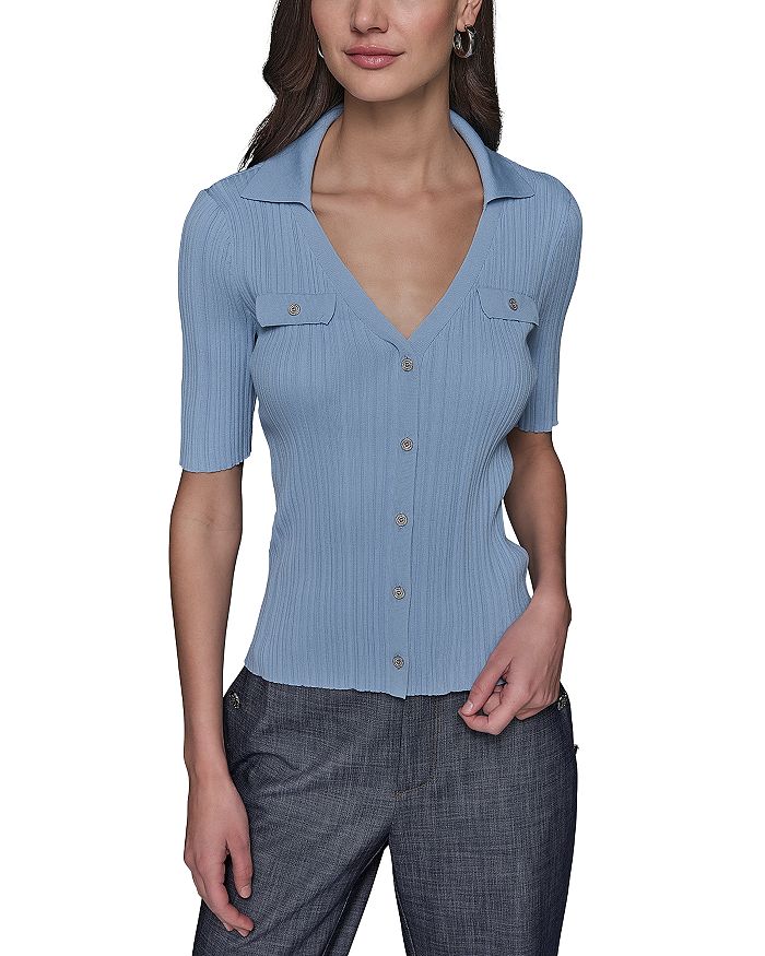 Вязаный свитер с воротником KARL LAGERFELD PARIS, синий
Вязаный свитер с воротником KARL LAGERFELD PARIS, синий