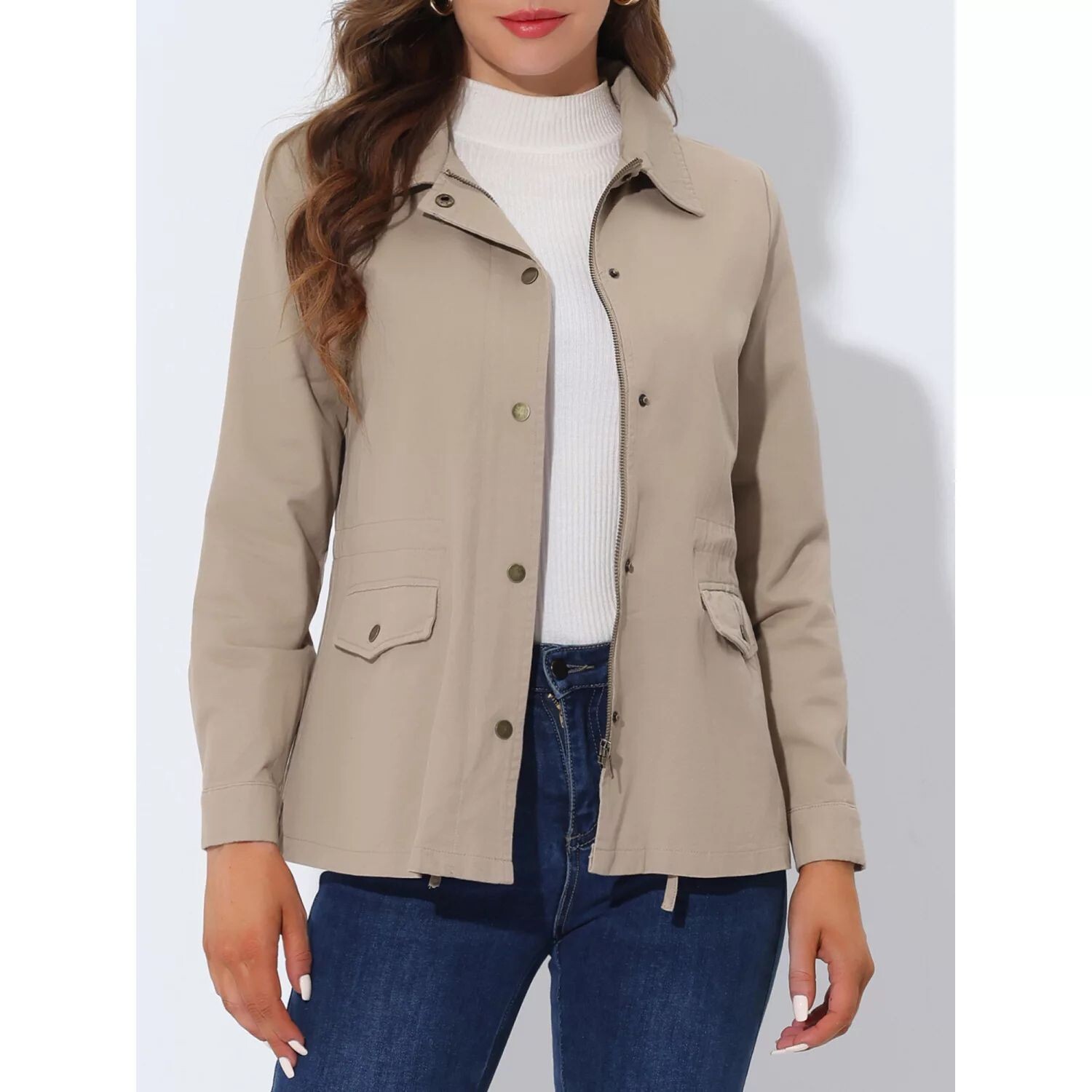 Женская однотонная куртка с карманами на талии и завязками на талии ALLEGRA K, зеленый
Женская однотонная куртка с карманами на талии и завязками на талии ALLEGRA K, зеленый