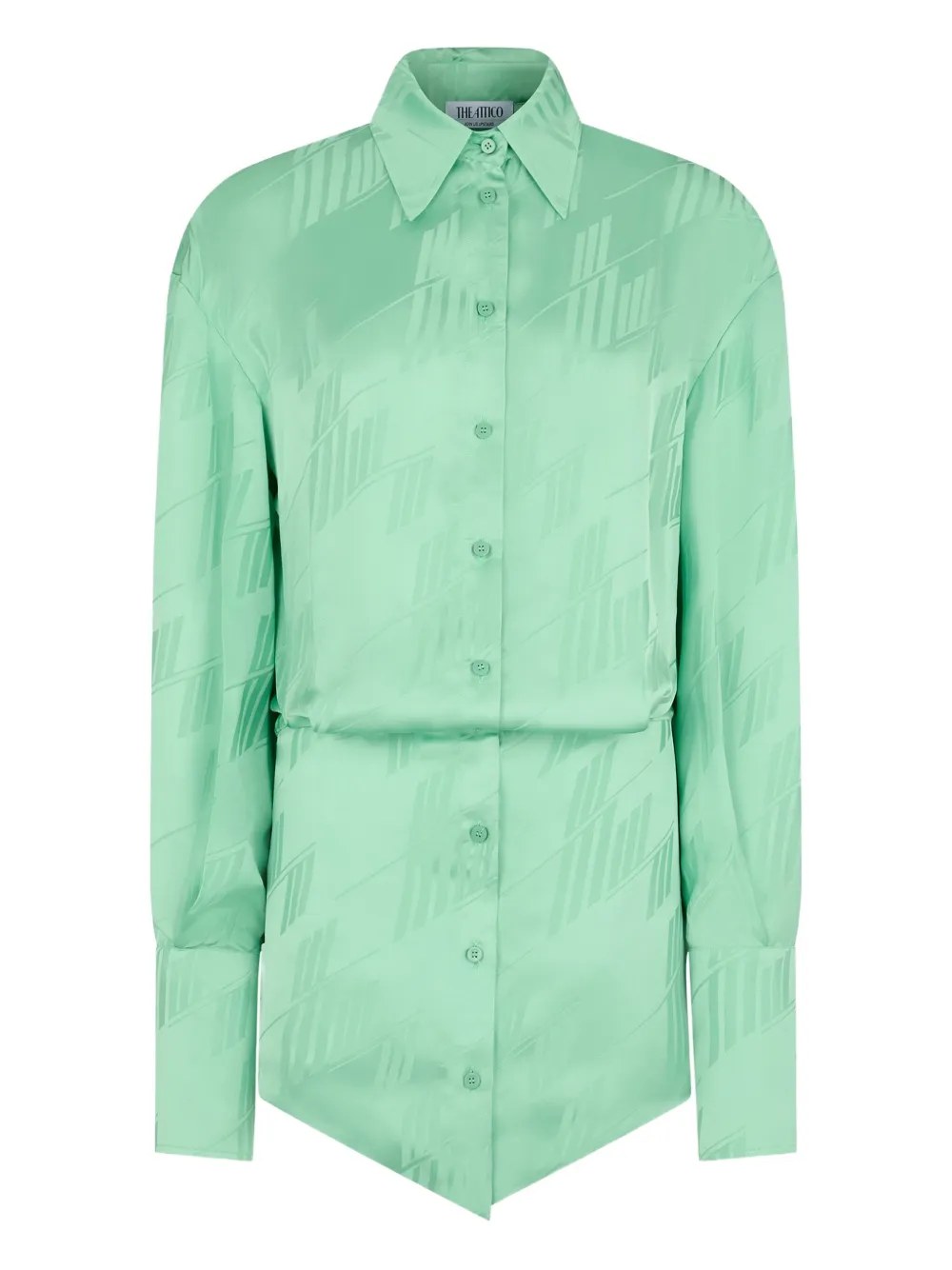 Платье-рубашка с тисненым узором The Attico, зеленый
Платье-рубашка с тисненым узором The Attico, зеленый