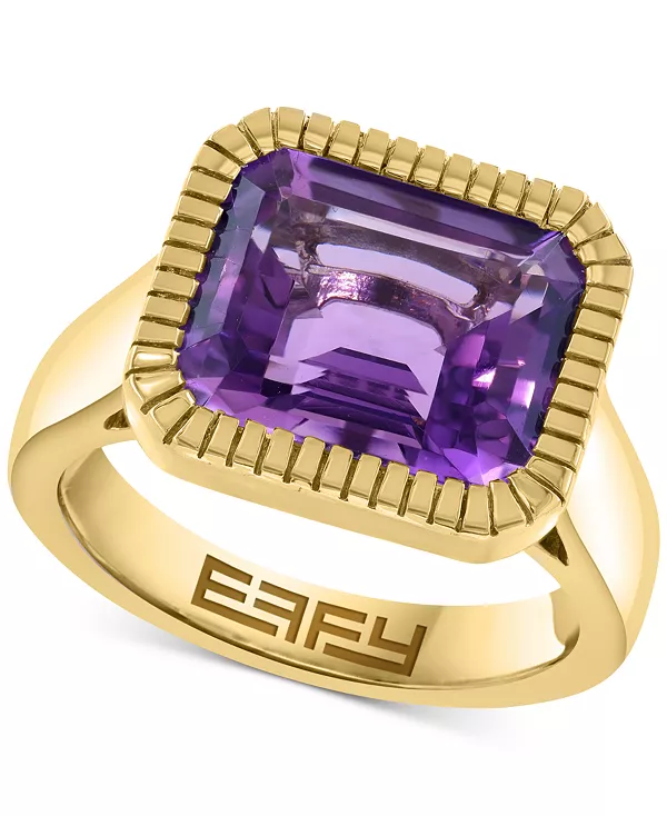 Кольцо с солитером Effy (5-3/8 карата) из серебра 14 карат с золотым покрытием Effy Collection, amethyst
Кольцо с солитером Effy (5-3/8 карата) из серебра 14 карат с золотым покрытием Effy Collection, amethyst