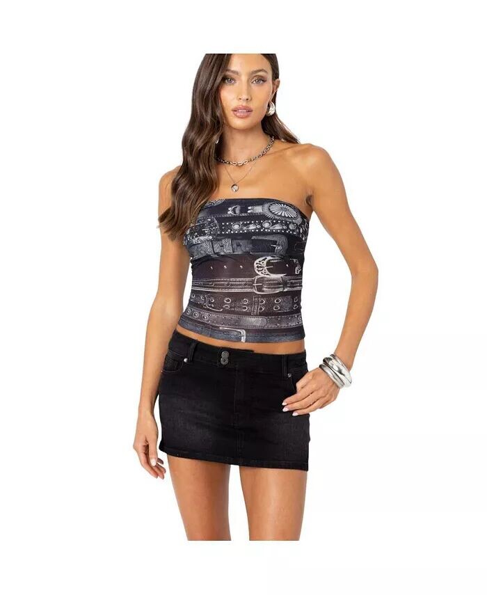 Женский сетчатый топ с многослойным поясом Edikted, черный
Женский сетчатый топ с многослойным поясом Edikted, черный