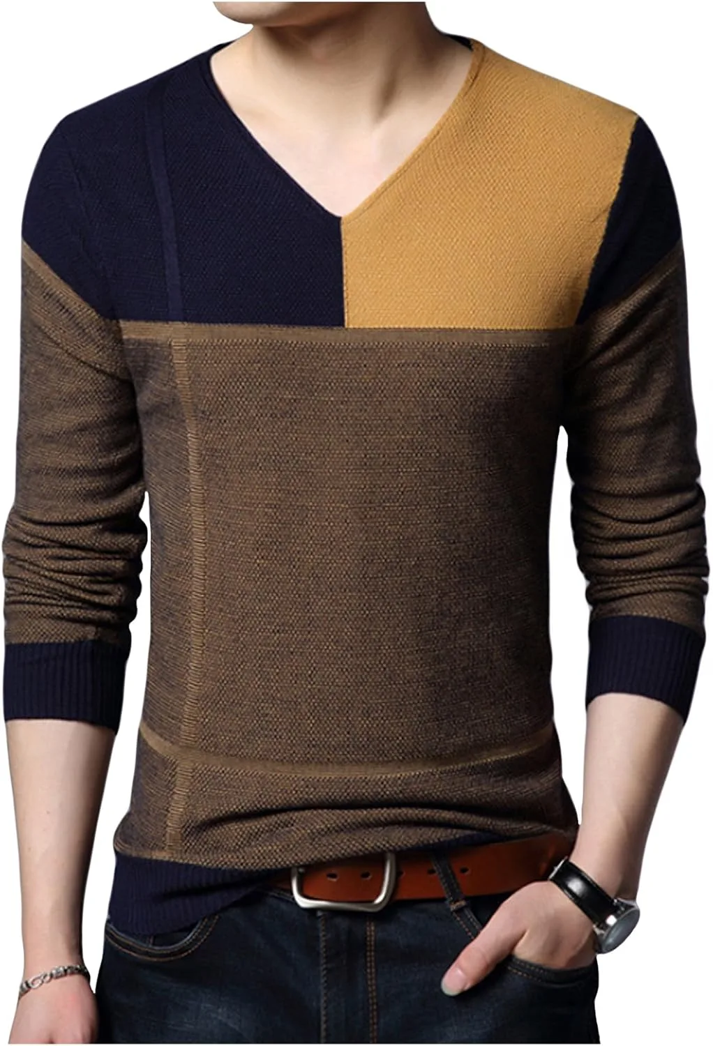 Мужской свитер с V-образным вырезом Legou
Мужской свитер с V-образным вырезом Legou