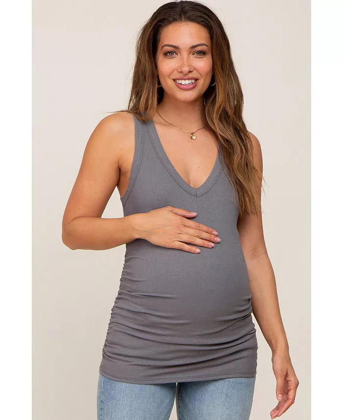 Топ для беременных, темно-серый, без рукавов, с рюшами Pinkblush
Топ для беременных, темно-серый, без рукавов, с рюшами Pinkblush