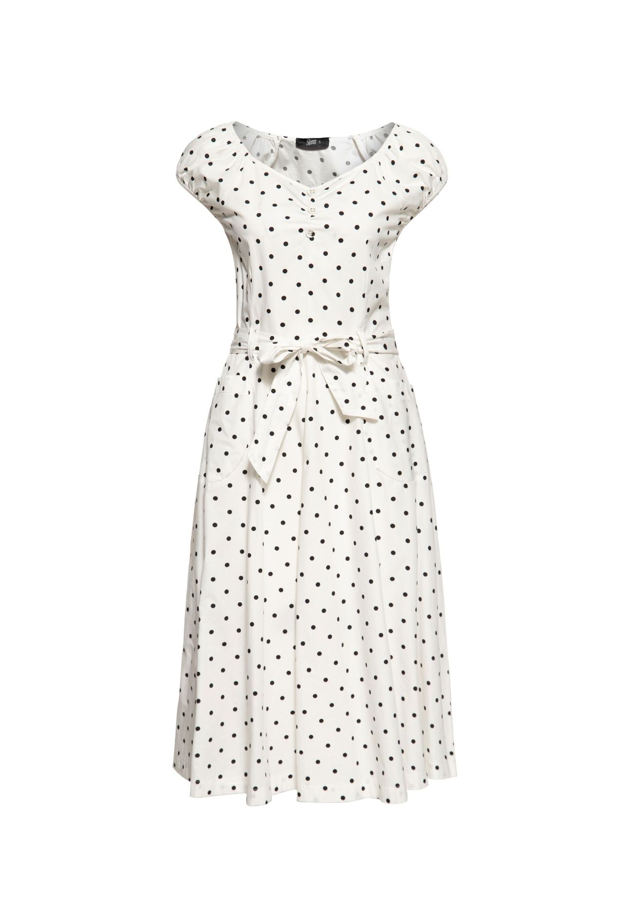 Платье А-силуэта с принтом в горошек по всей поверхности QUEEN KEROSIN, белый
Платье А-силуэта с принтом в горошек по всей поверхности QUEEN KEROSIN, белый