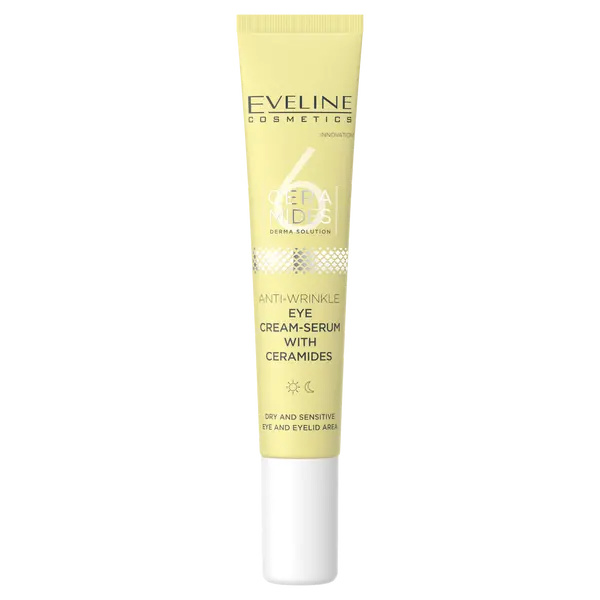 Крем-сыворотка для кожи вокруг глаз против морщин с керамидами, 20 мл Eveline Cosmetics 6 ceramides
Крем-сыворотка для кожи вокруг глаз против морщин с керамидами, 20 мл Eveline Cosmetics 6 ceramides