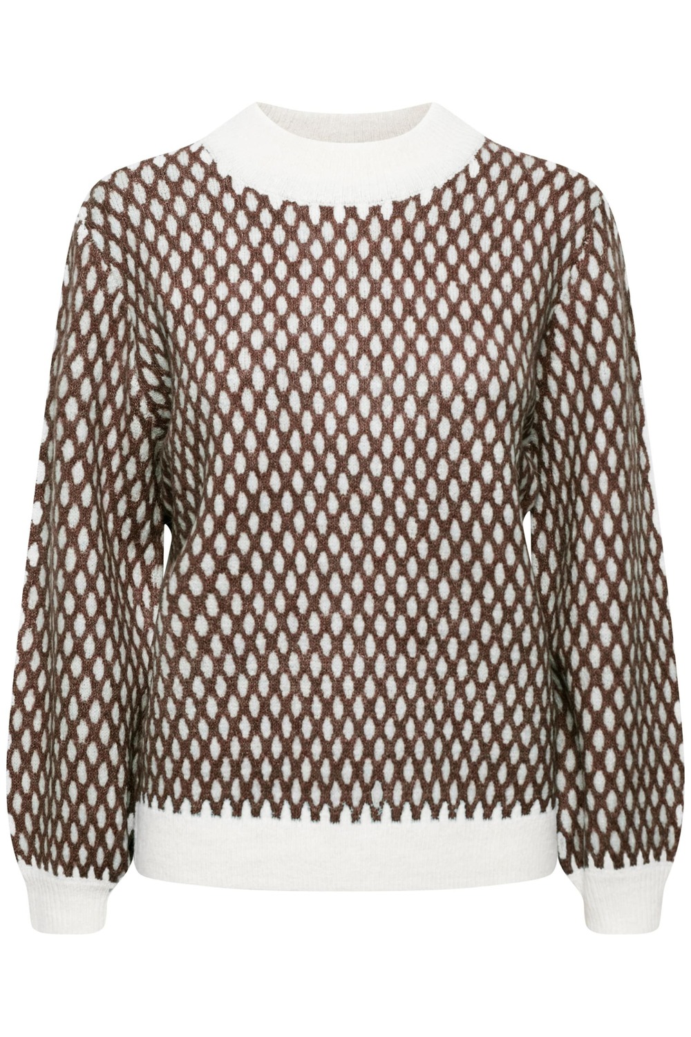 ICHI Свитер 'Kamara' в коричневом и белом цветах
ICHI Свитер 'Kamara' в коричневом и белом цветах