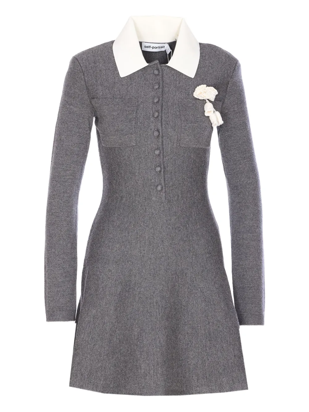 Платье с воротником-стойкой и цветочным узором Self-Portrait, серый
Платье с воротником-стойкой и цветочным узором Self-Portrait, серый