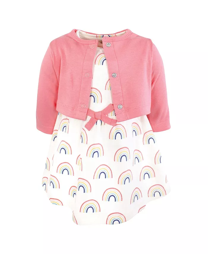 Комплект для девочек из натурального хлопка: платье и кардиган Touched By Nature, розовый
Комплект для девочек из натурального хлопка: платье и кардиган Touched By Nature, розовый