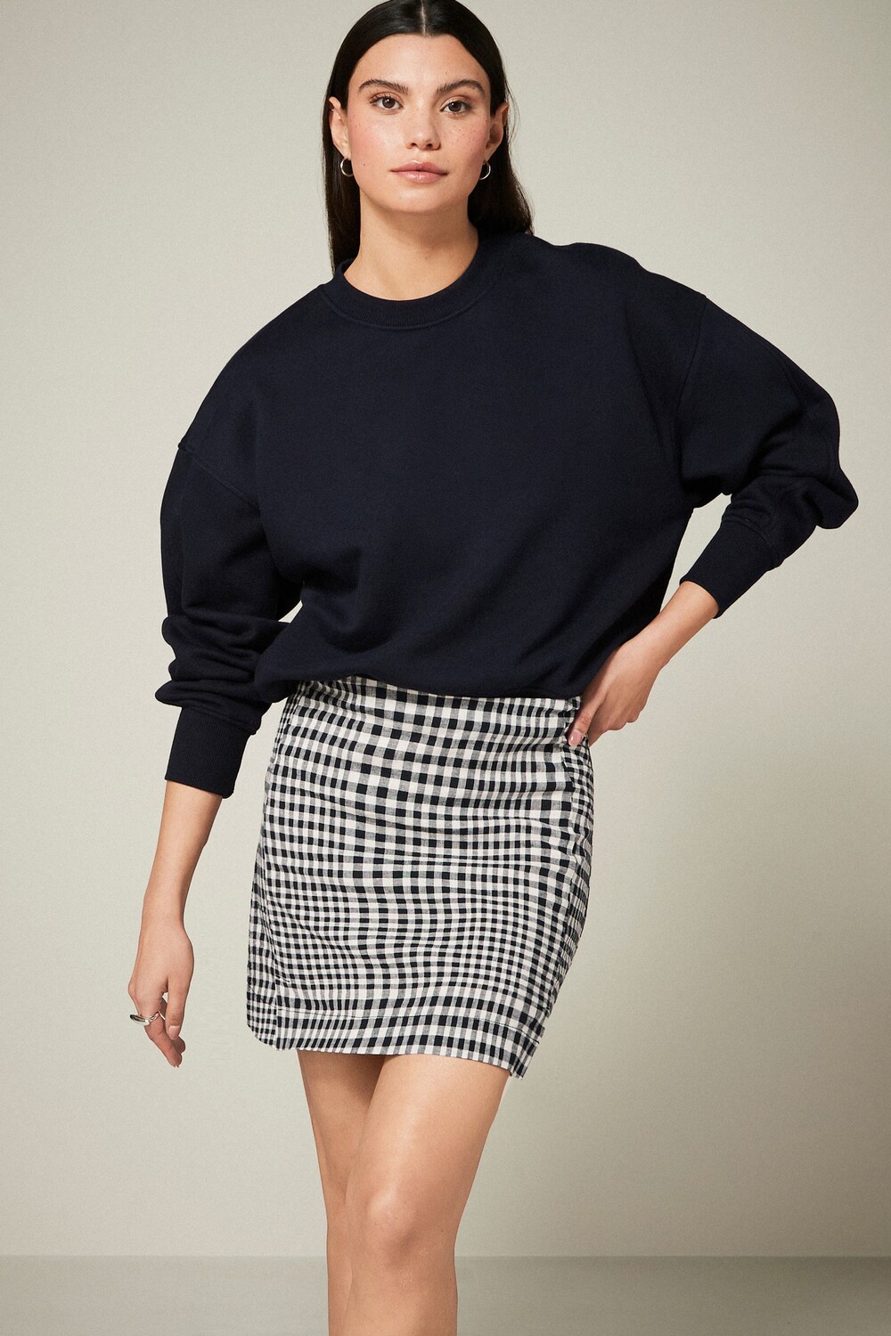 Мини-Юбка из смесового льна Next, черный
Мини-Юбка из смесового льна Next, черный