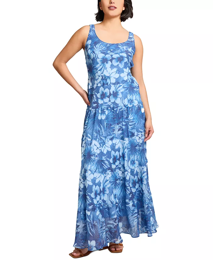 Женское макси-платье из шифона с принтом и круглым вырезом Jones New York, синий
Женское макси-платье из шифона с принтом и круглым вырезом Jones New York, синий