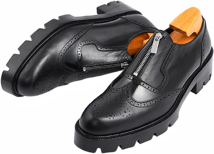 Мужские кроссовки на массивном каблуке с кожаным верхом, передней молнией, резным броги, модные панк-кроссовки для вечеринки Waolsu, черный
Мужские кроссовки на массивном каблуке с кожаным верхом, передней молнией, резным броги, модные панк-кроссовки для вечеринки Waolsu, черный