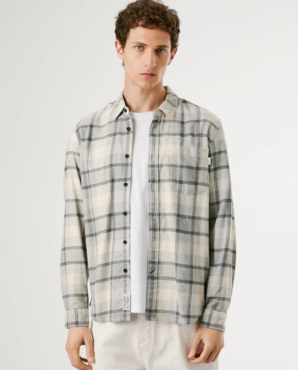 Мужская рубашка стандартного кроя с клетчатым рисунком Pepe Jeans, светло-серый
Мужская рубашка стандартного кроя с клетчатым рисунком Pepe Jeans, светло-серый