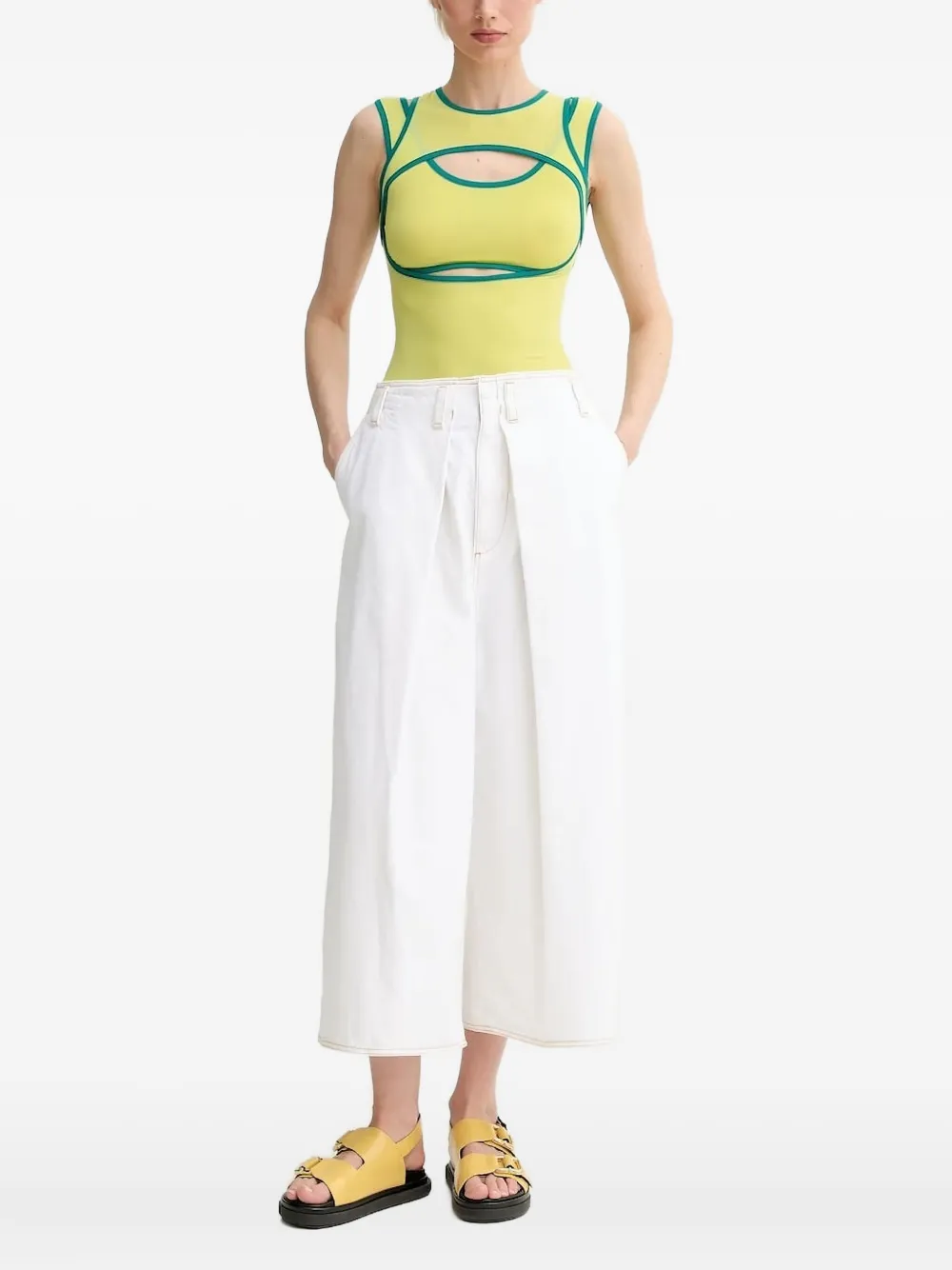 Топ без рукавов с вырезом Sunnei, желтый
Топ без рукавов с вырезом Sunnei, желтый