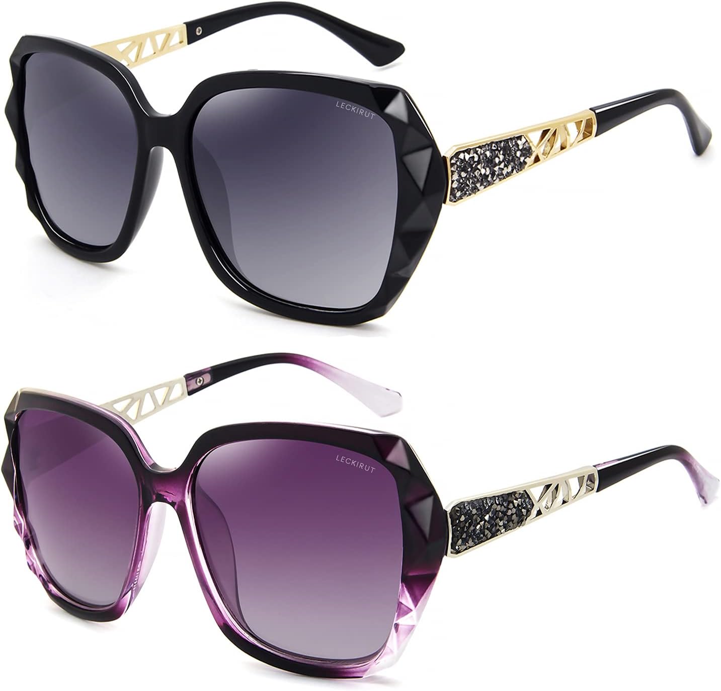 Женские солнцезащитные очки LECKIRUT большого размера, поляризованные, с защитой от УФ-излучения, классический стиль, черная оправа, серые линзы, H1 2pcs Black Frame Grey Lens + Purple Frame Purple Lens
Женские солнцезащитные очки LECKIRUT большого размера, поляризованные, с защитой от УФ-излучения, классический стиль, черная оправа, серые линзы, H1 2pcs Black Frame Grey Lens + Purple Frame Purple Lens