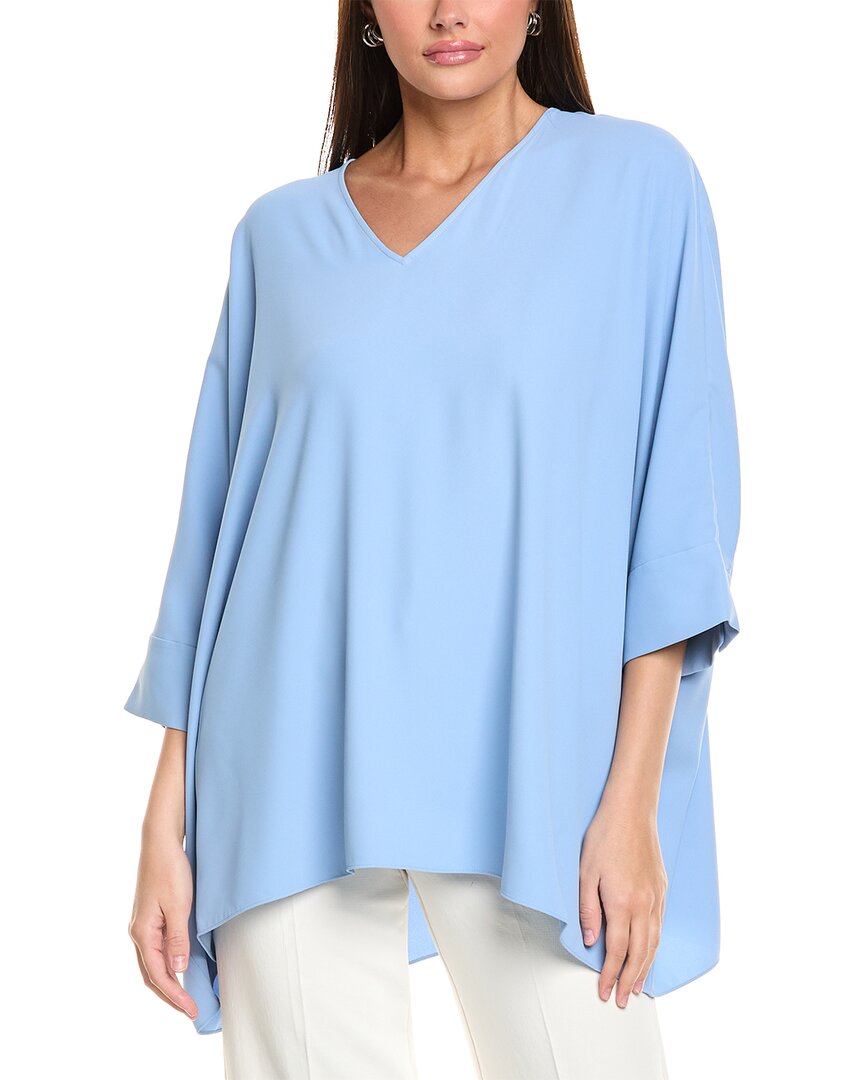 Топ из мягкого жоржета St John St. John, синий 
Топ из мягкого жоржета St John St. John, синий