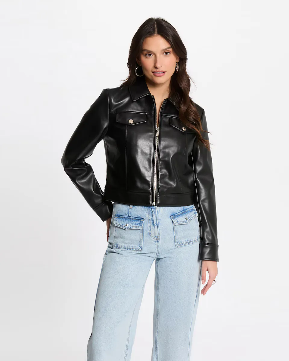 Женская короткая куртка из искусственной кожи Morgan, черный
Женская короткая куртка из искусственной кожи Morgan, черный