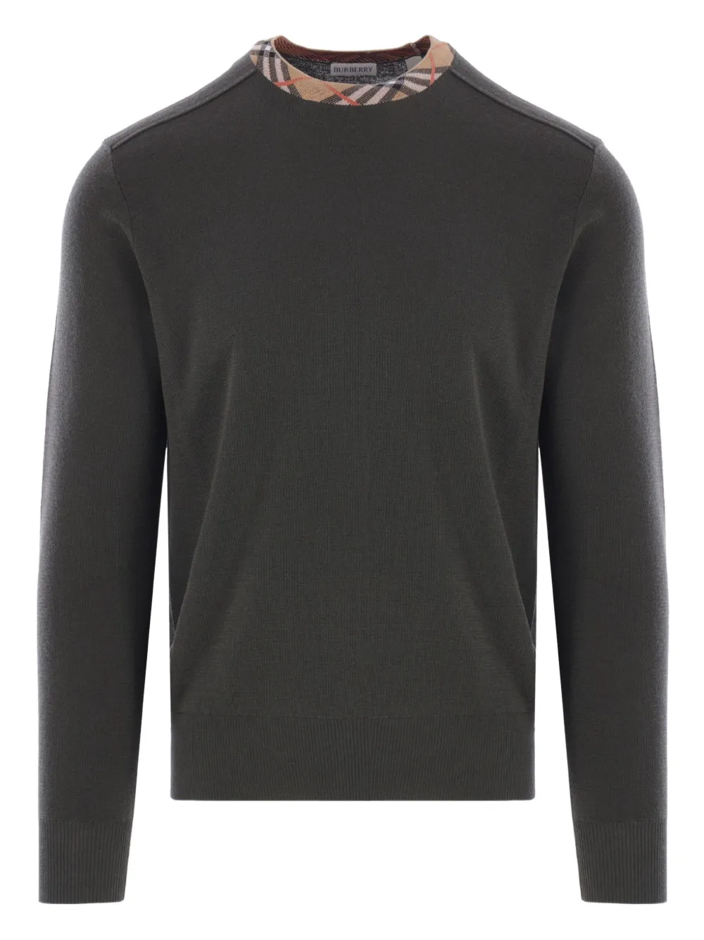 Свитер с клетчатым воротником BURBERRY, зеленый
Свитер с клетчатым воротником BURBERRY, зеленый