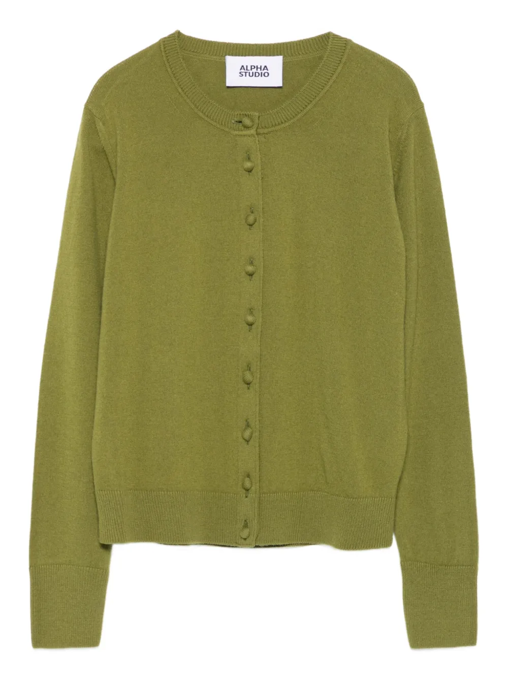 Кардиган с круглым вырезом ALPHA STUDIO, зеленый 
Кардиган с круглым вырезом ALPHA STUDIO, зеленый