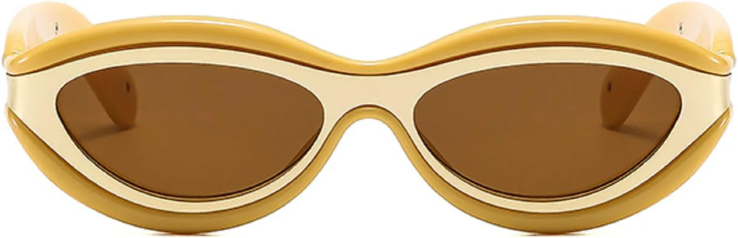 Маленькие круглые солнцезащитные очки в стиле панк для женщин, модный дизайн 2024 года, цельные солнцезащитные очки для женщин, винтажные очки mincl, Gold
Маленькие круглые солнцезащитные очки в стиле панк для женщин, модный дизайн 2024 года, цельные солнцезащитные очки для женщин, винтажные очки mincl, Gold