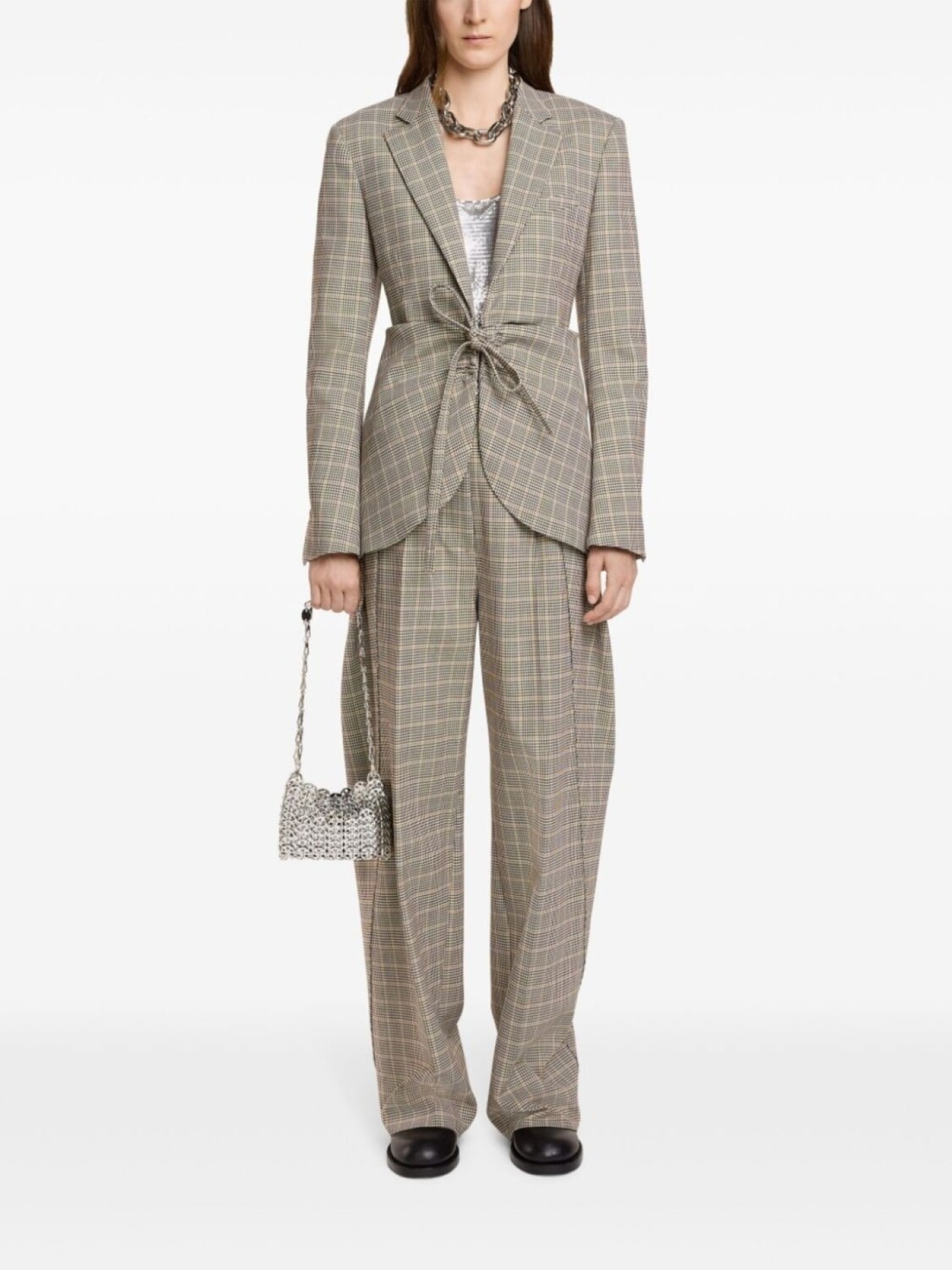 Rabanne приталенный жакет в клетку, нейтральный цвет
Rabanne приталенный жакет в клетку, нейтральный цвет