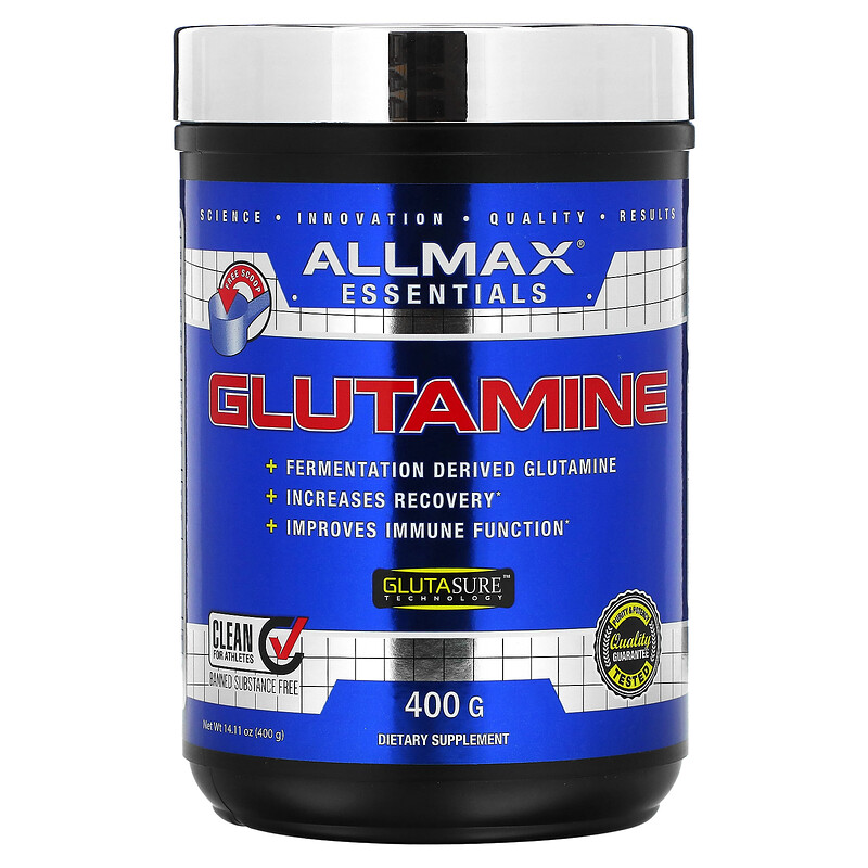 ALLMAX, Essentials, глутамин, 5 г, 400 г (14,11 унции) 
ALLMAX, Essentials, глутамин, 5 г, 400 г (14,11 унции)
