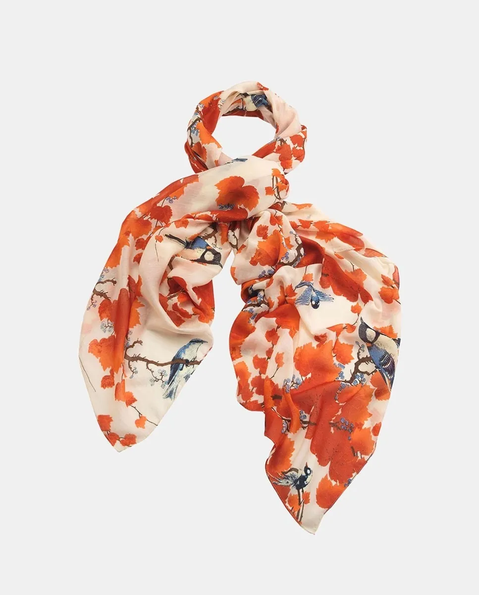 Длинный белый шарф с фантазийным принтом One Hundred Stars, красный
Длинный белый шарф с фантазийным принтом One Hundred Stars, красный