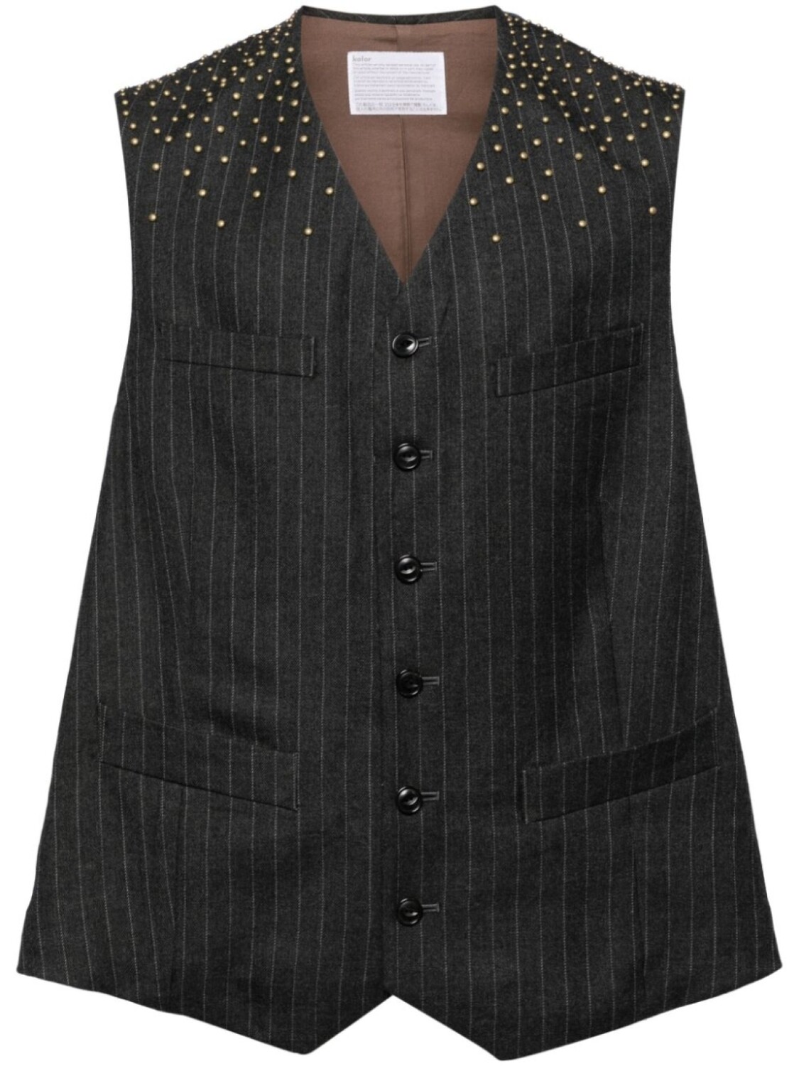 Kolor жилет, украшенный заклепками, серый
Kolor жилет, украшенный заклепками, серый