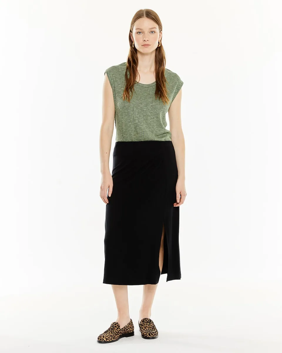 Юбка-колокол на резинке с разрезом спереди System Action, черный
Юбка-колокол на резинке с разрезом спереди System Action, черный