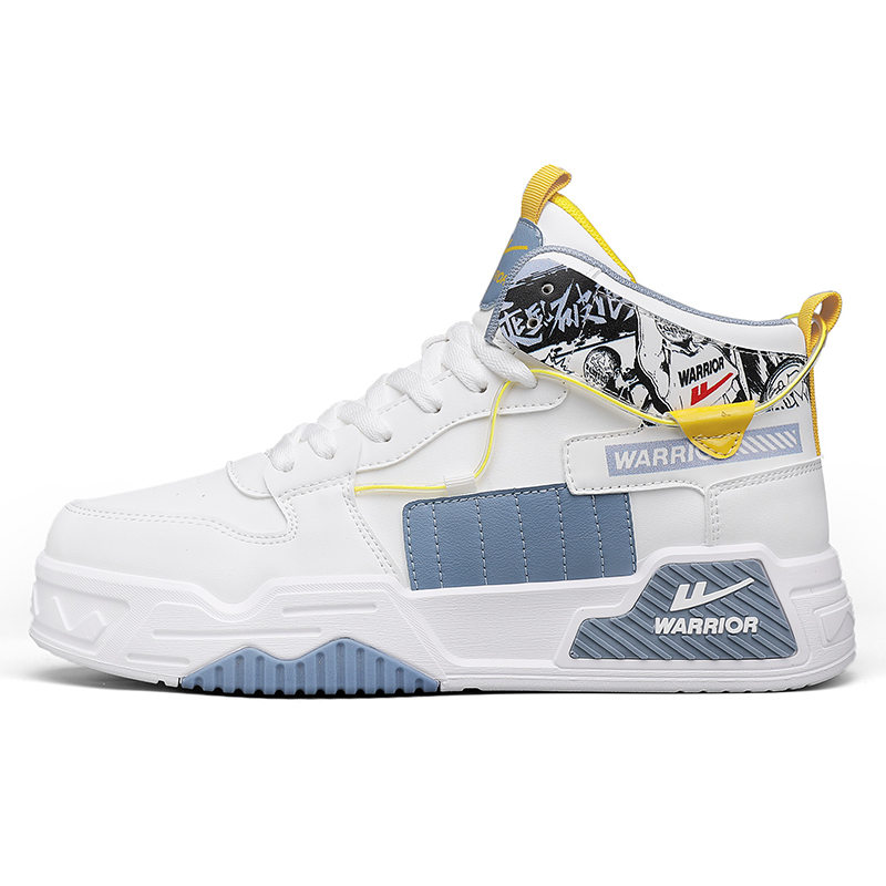 WARRIOR Теплые утепленные устойчивые к износу легкие нескользящие высокие скейтбордские ботинки мужские бело-сине-серые "Оседлавшие ветер", цвет White Blue Gray-Riding The Wind
WARRIOR Теплые утепленные устойчивые к износу легкие нескользящие высокие скейтбордские ботинки мужские бело-сине-серые "Оседлавшие ветер", цвет White Blue Gray-Riding The Wind