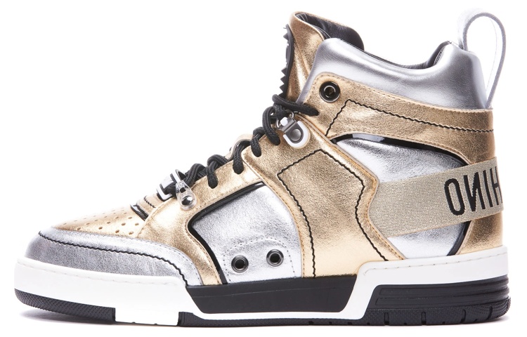 Высокие стильные мужские кроссовки, серебристо-золотые MOSCHINO, Original Shoe Box Included
Высокие стильные мужские кроссовки, серебристо-золотые MOSCHINO, Original Shoe Box Included