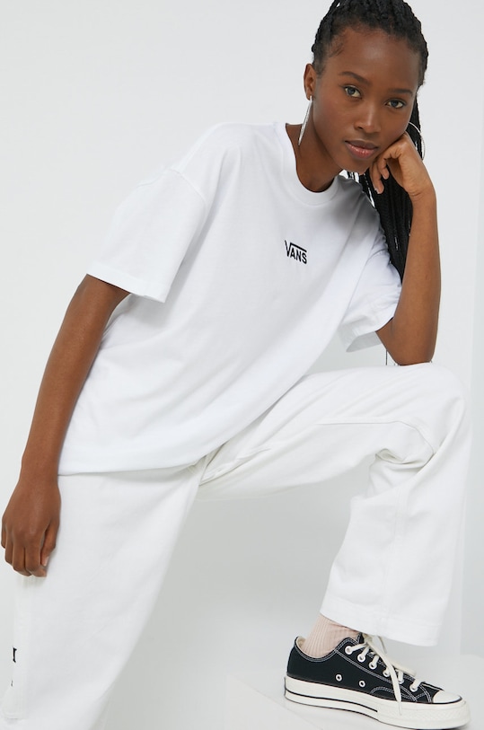 Хлопковая футболка Vans, белый
Хлопковая футболка Vans, белый